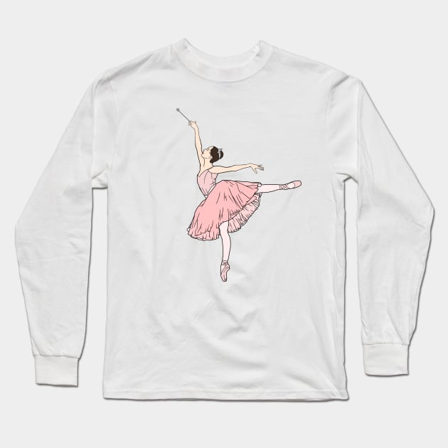 Sugar Plum Fairy Long Sleeve T-Shirt by Zozi Designs